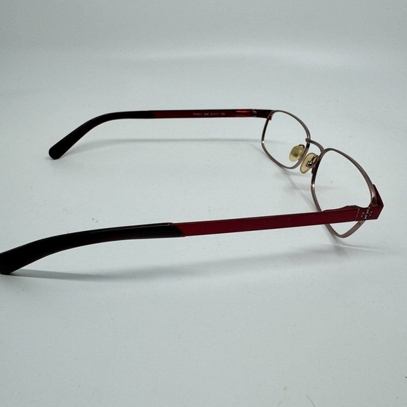 Tory Burch Eyeglasses TY1013 346 Burgundy Rectangular Metal Frame 51[]17 H10072 - Picture 4 of 7